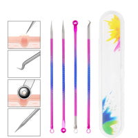 4-Piece Acne & Blackhead Remover Needle Set – Metal Pore Cleaning Tool Kit