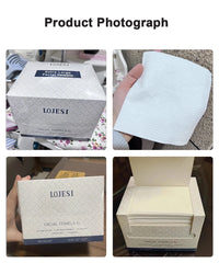 XL Plant Fiber Disposable Face Towels – Soft & Thick Dry Wipes for Makeup Removal & Face Washing, 50 Count (10x12 in / 25x30cm)