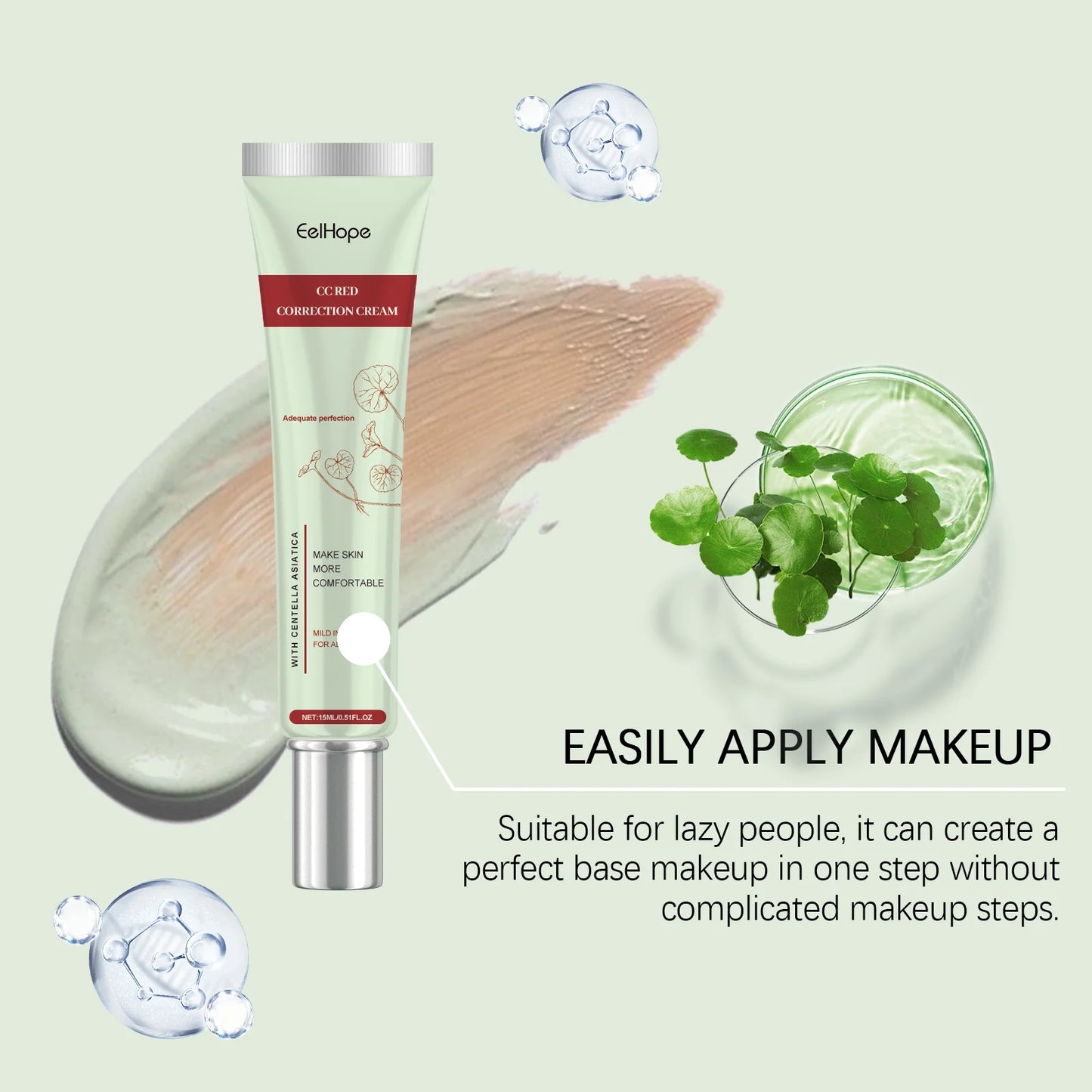 Eelhope Centella CC Cream – Gentle Brightening Concealer & Hydrating Foundation (14ml)