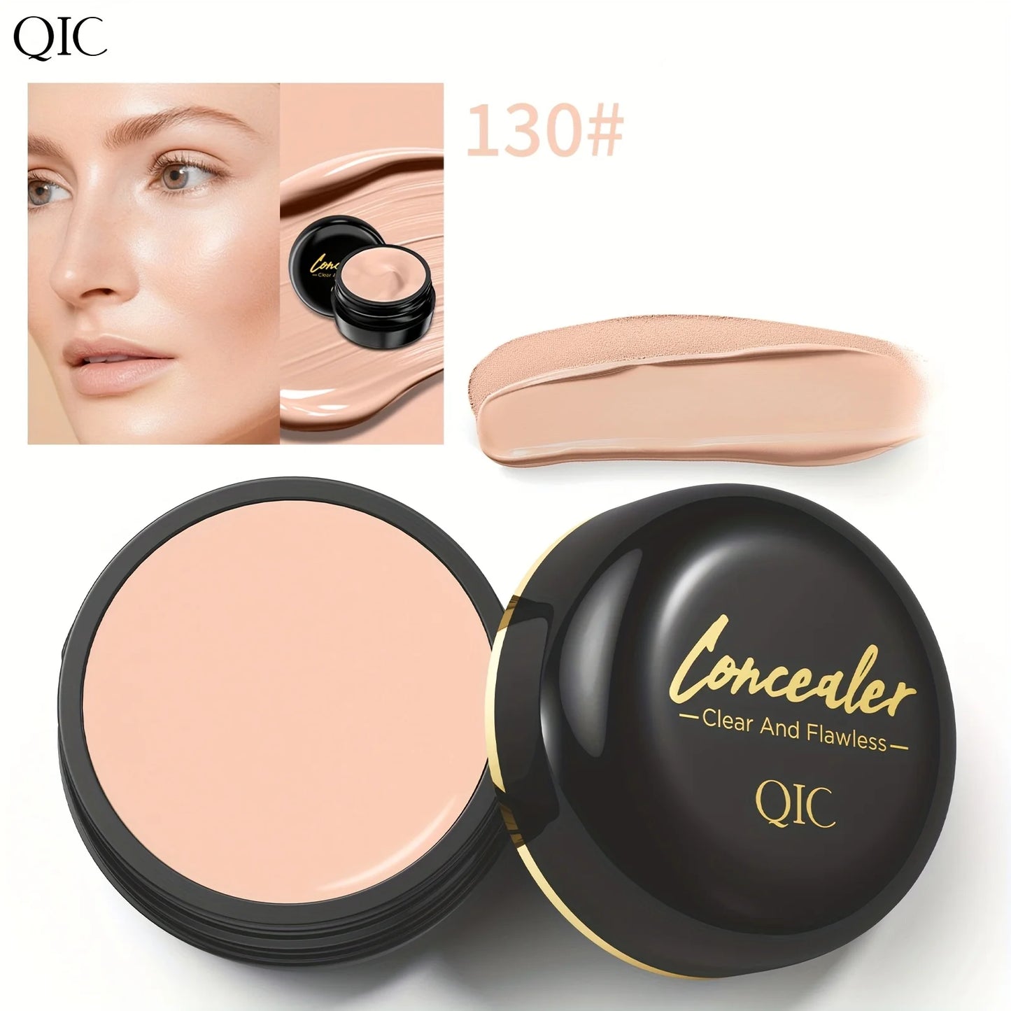 Full Coverage Concealer Cream – Waterproof Matte Finish for All Skin Tones, Hides Scars & Dark Circles 15g