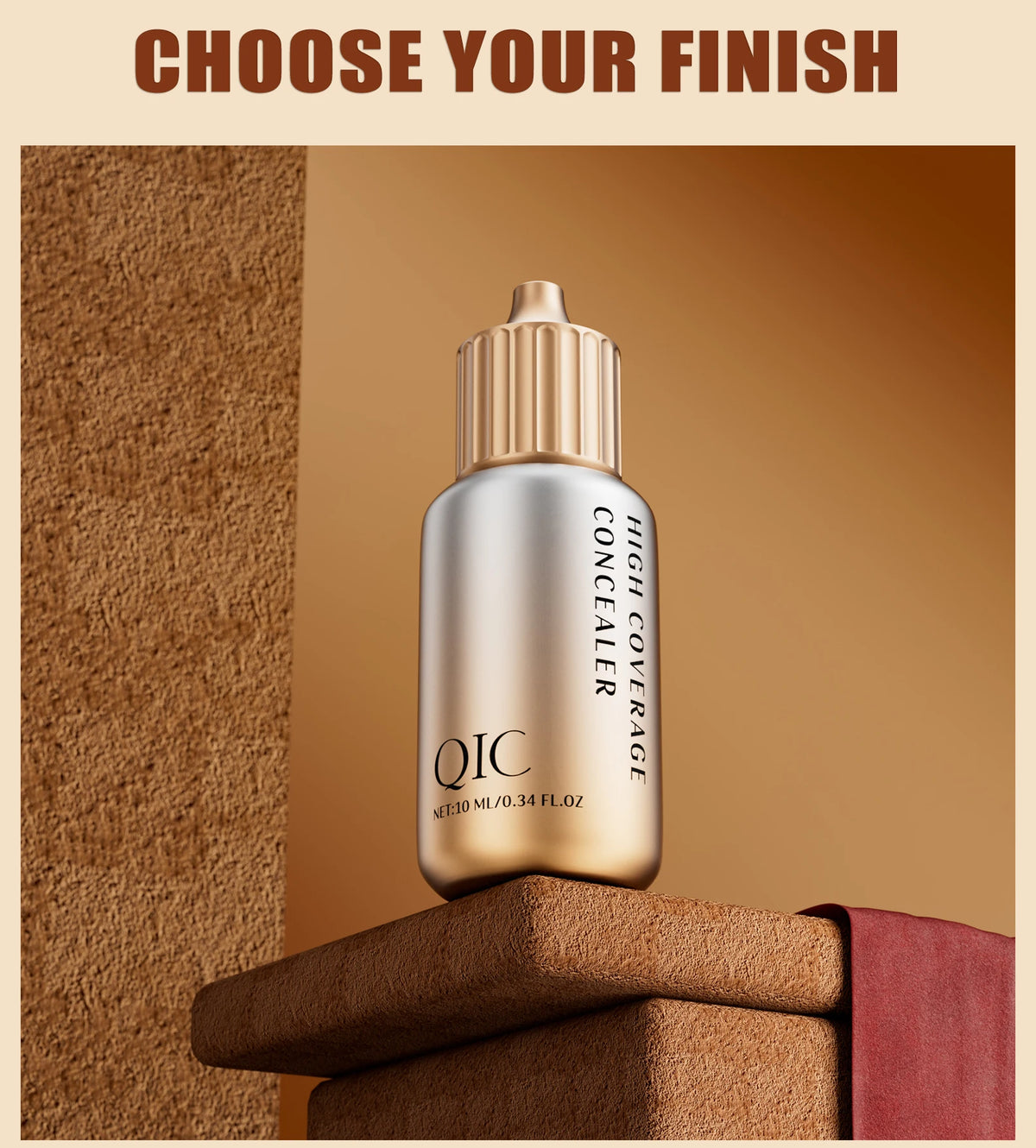 QIC Liquid Concealer | Matte, High Coverage, Waterproof & Oil Control | All Skin Types