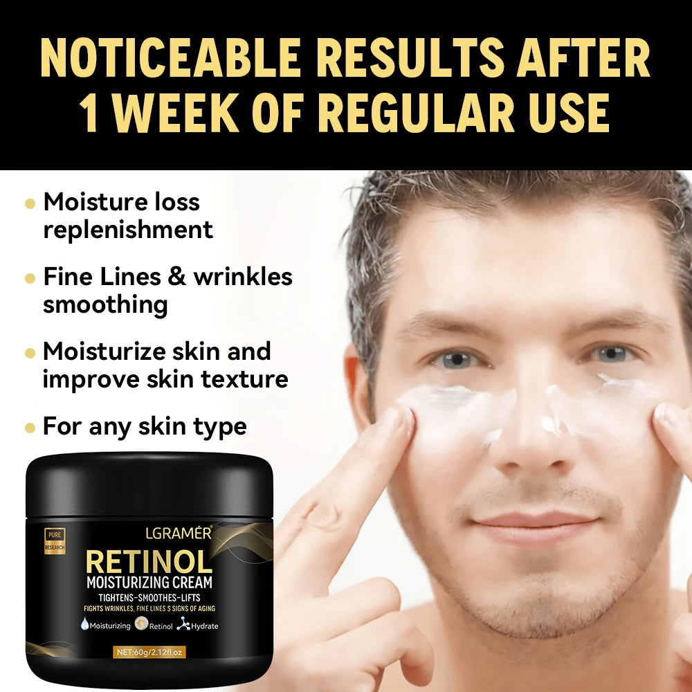 Men's Retinol Face Moisturizer – Anti-Wrinkle & Pore Minimizing