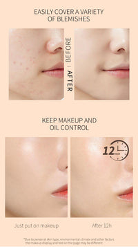 Matte Foundation Cream Concealer Full Coverage Primer Makeup for Dark Circles