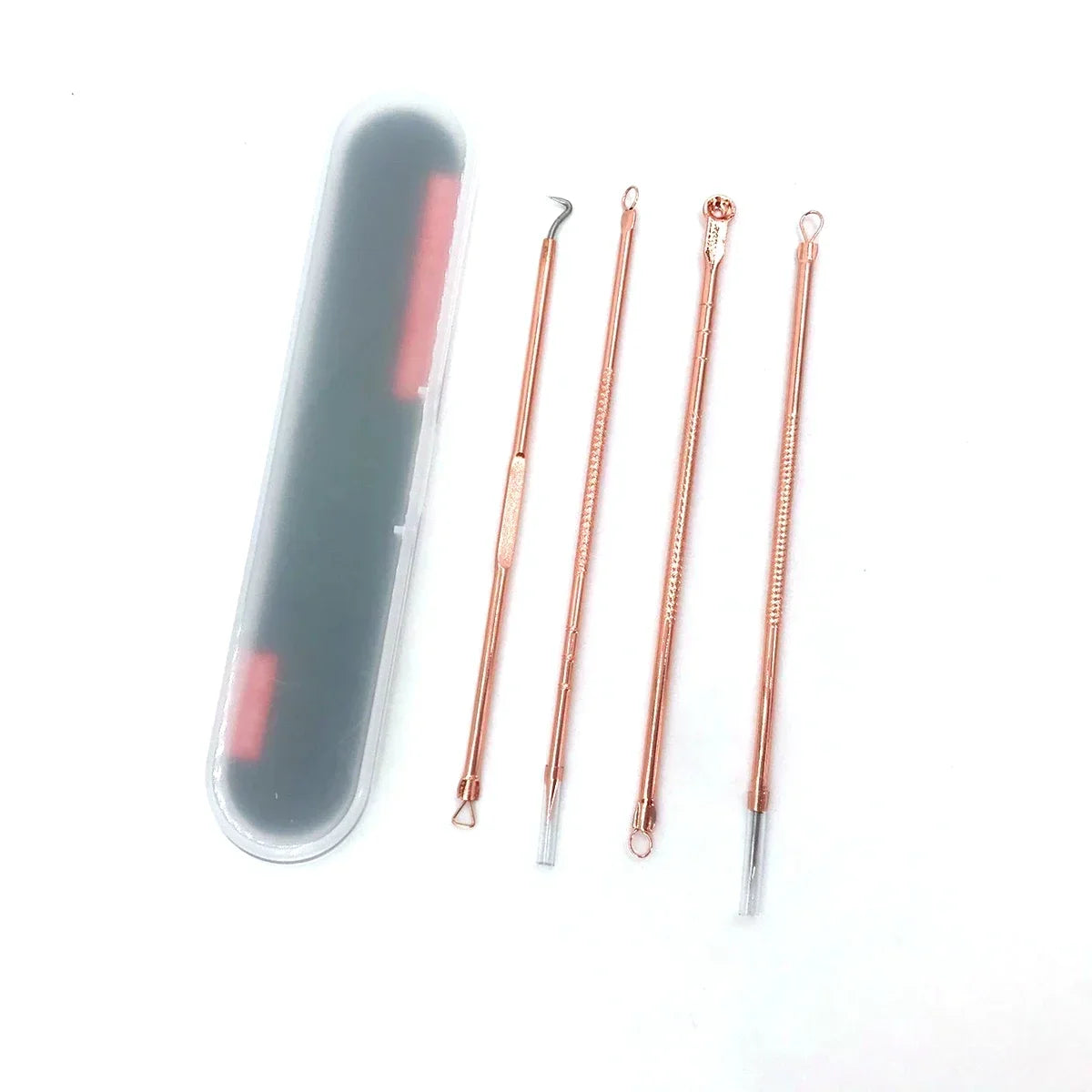 4-Piece Stainless Steel Acne & Blackhead Extractor Set – Pore Cleanser Kit