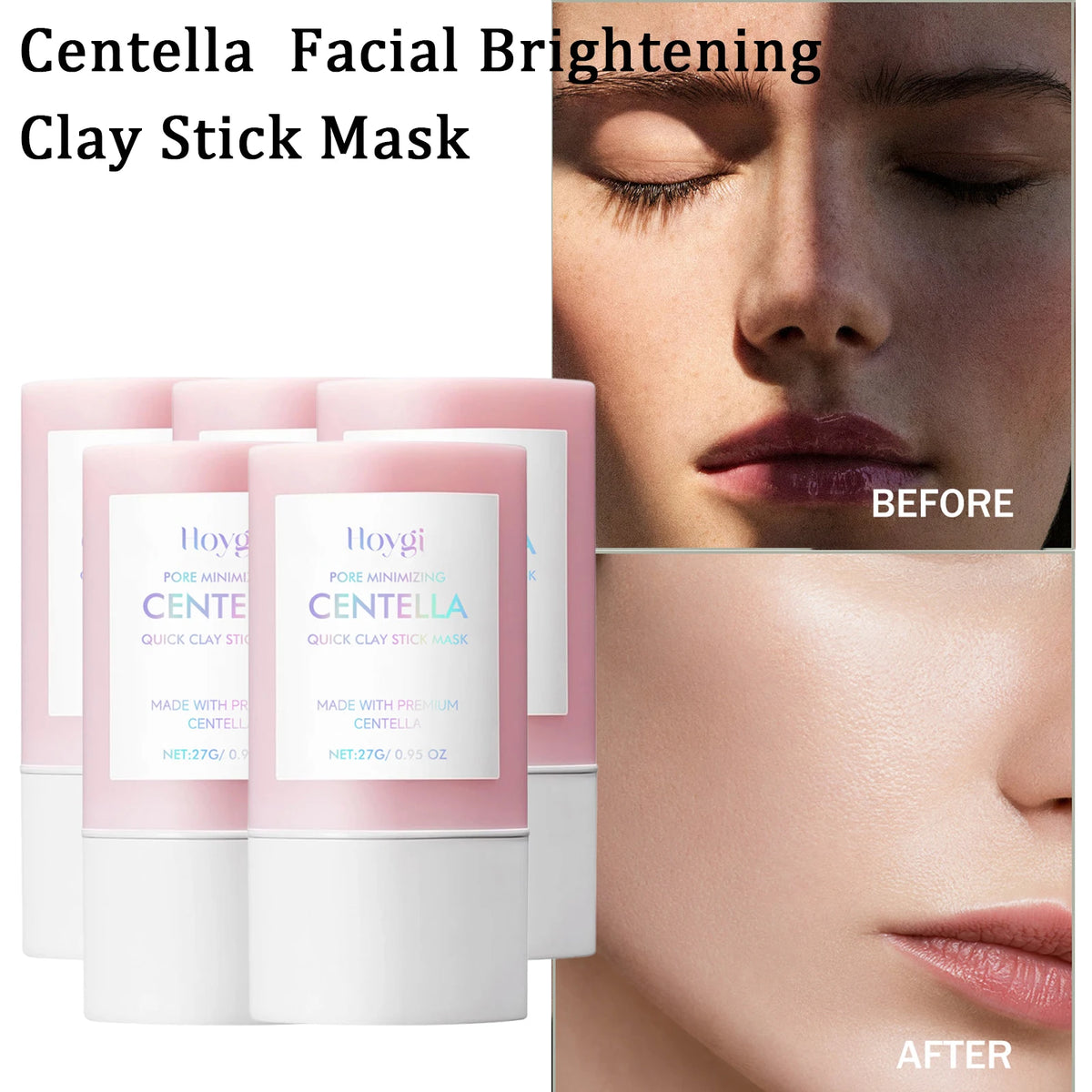 Hoygi Centella Asiatica Clay Mask Stick – Soothing, Pore Minimizing & Hydrating | All Skin Types 27g