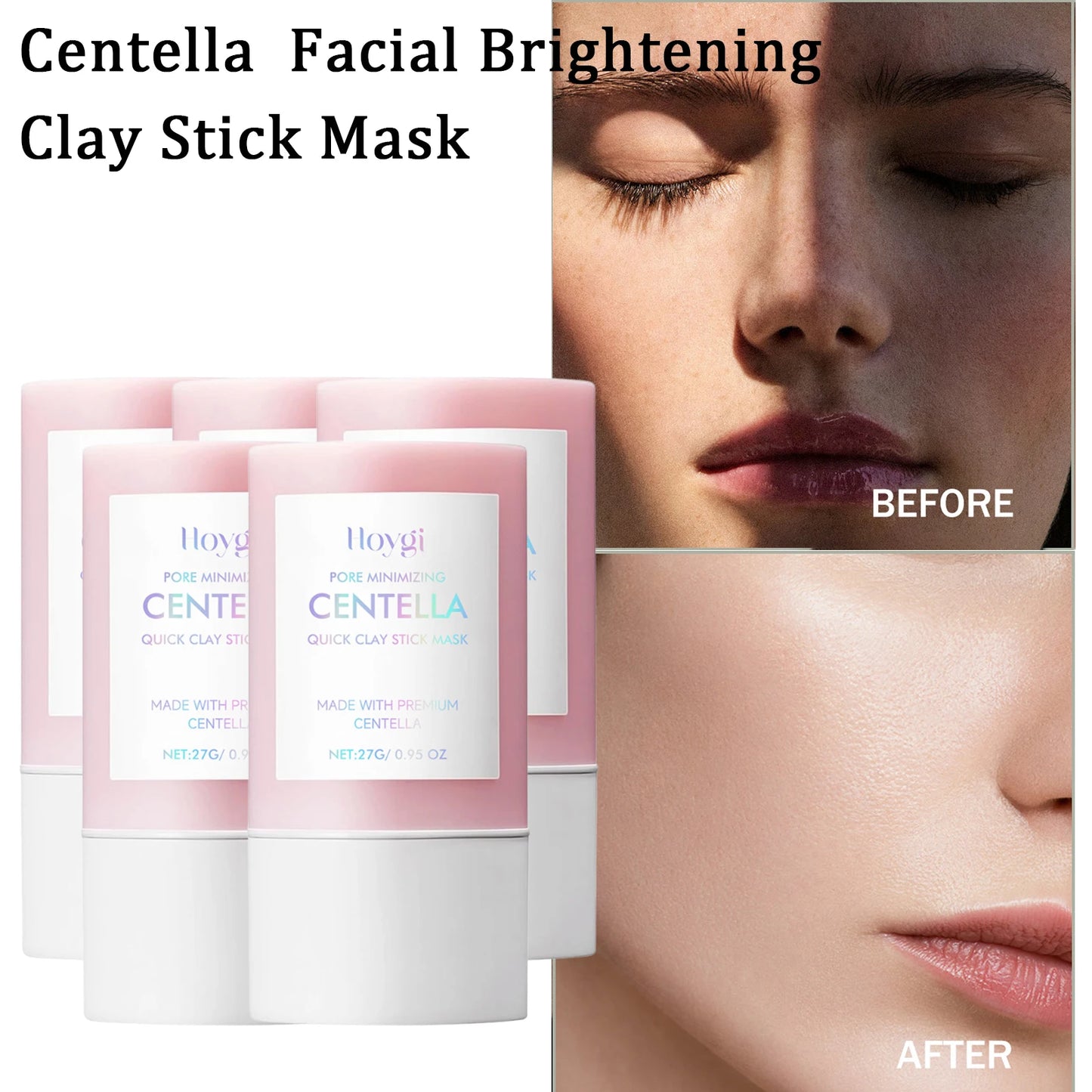 Hoygi Centella Asiatica Clay Mask Stick – Soothing, Pore Minimizing & Hydrating | All Skin Types 27g