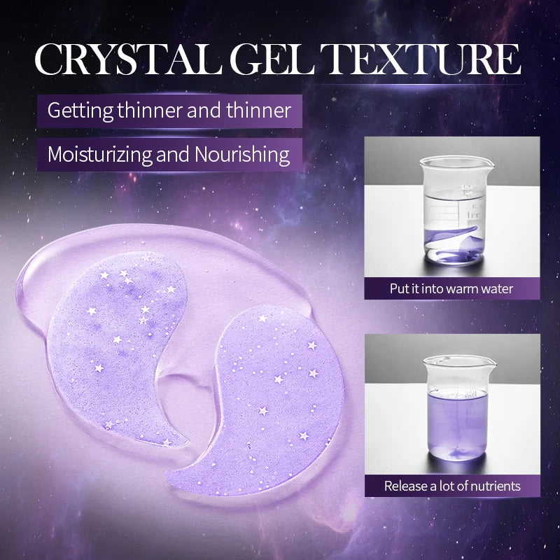 SADOER Grape Crystal Collagen Eye Masks — 60 Pcs Anti Dark Circles, Anti-Aging & Moisturizing Eye Patches