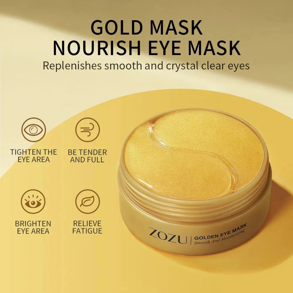 Golden Collagen & Avocado Under-Eye Patches – Anti-Dark Circle & Firming Eye Mask