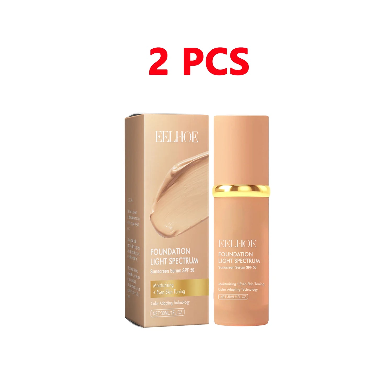 4-in-1 Color Changing Foundation SPF 50 – Waterproof, Full Coverage Concealer & Moisturizer 30ml