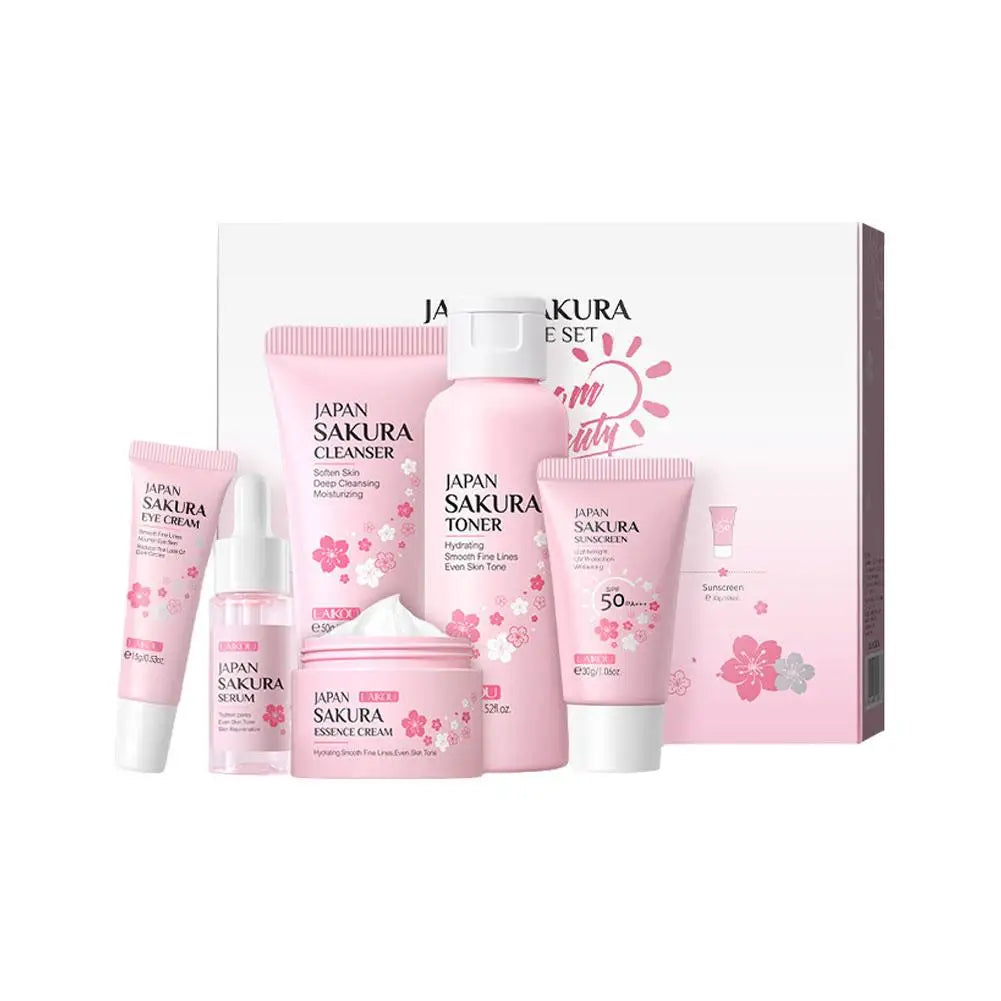 Sakura Skin Care Set – 5 or 6-Piece Collection