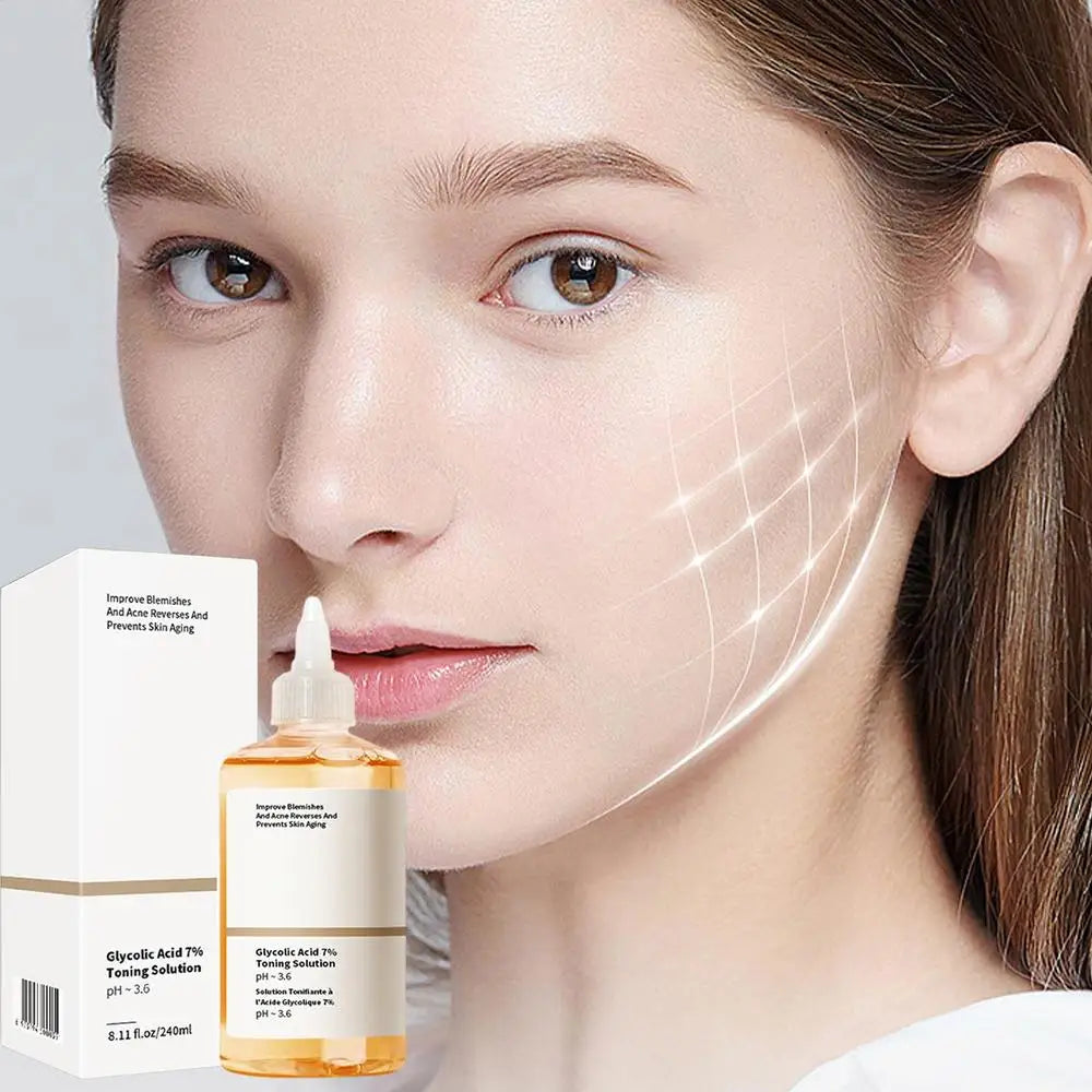 Disaar Glycolic Acid 7% Exfoliating Toner – Moisturizing Face Serum for Smooth, Bright Skin (240ml)
