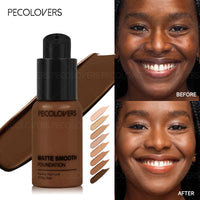 Pecolovers High Coverage Foundation – Waterproof, Sweatproof & Long-Lasting Cream Formula, 12 Shades