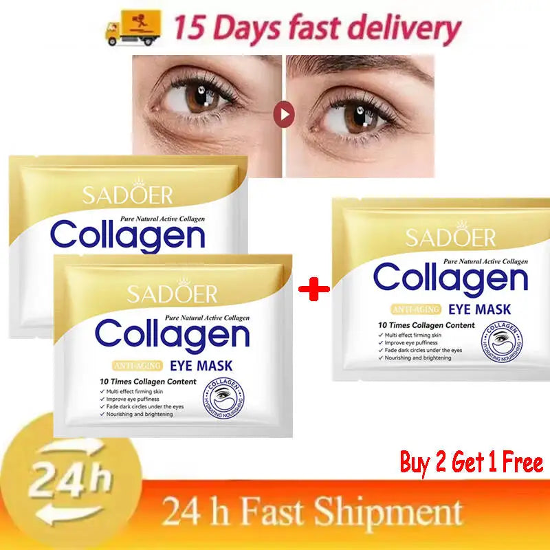 Collagen & Hyaluronic Acid Eye Patches — Firming, Anti Dark Circles & Eye Bag Treatment