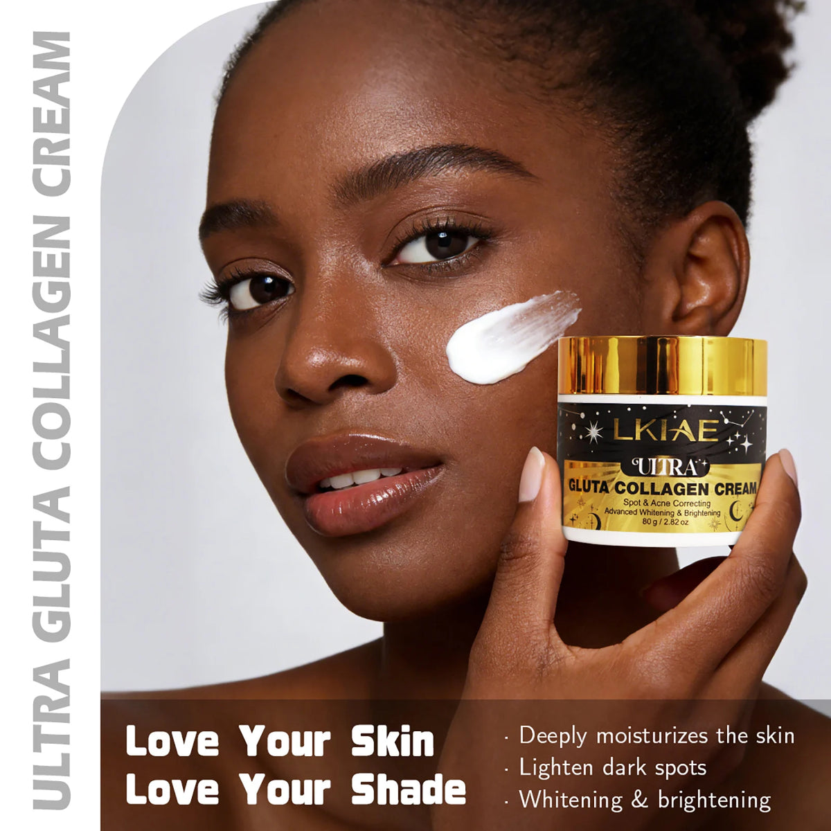 AILKE Ultra Brightening Facial Cream for Dark Skin – Gluta Collagen, 80ml