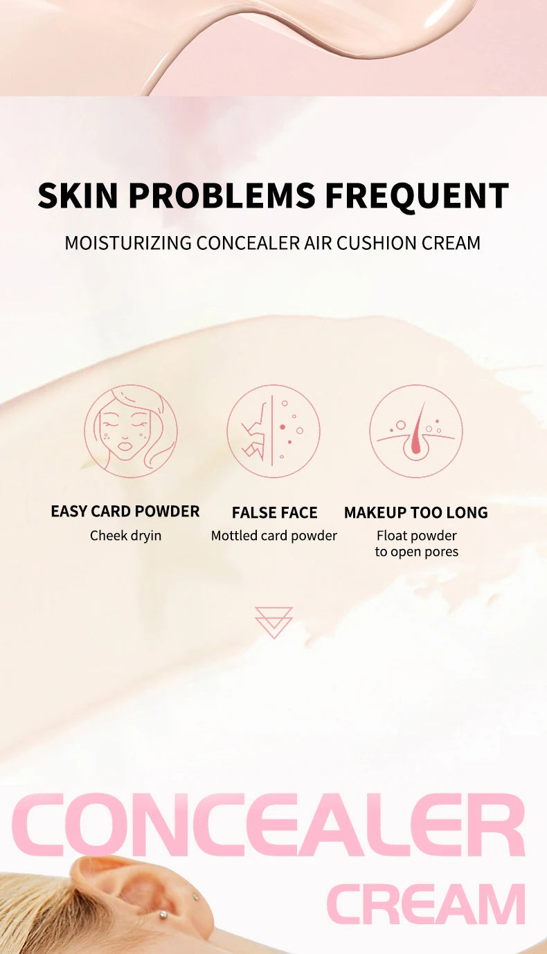 O'CHEAL CC Cream Cushion Foundation – Lightweight, Long-Lasting Concealer with SPF (15g)