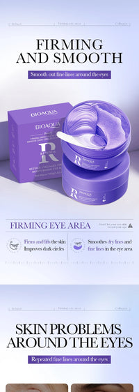 BIOAQUA Crystal Collagen Eye Mask Patches – 80 Pieces, Dark Circles & Anti-Aging