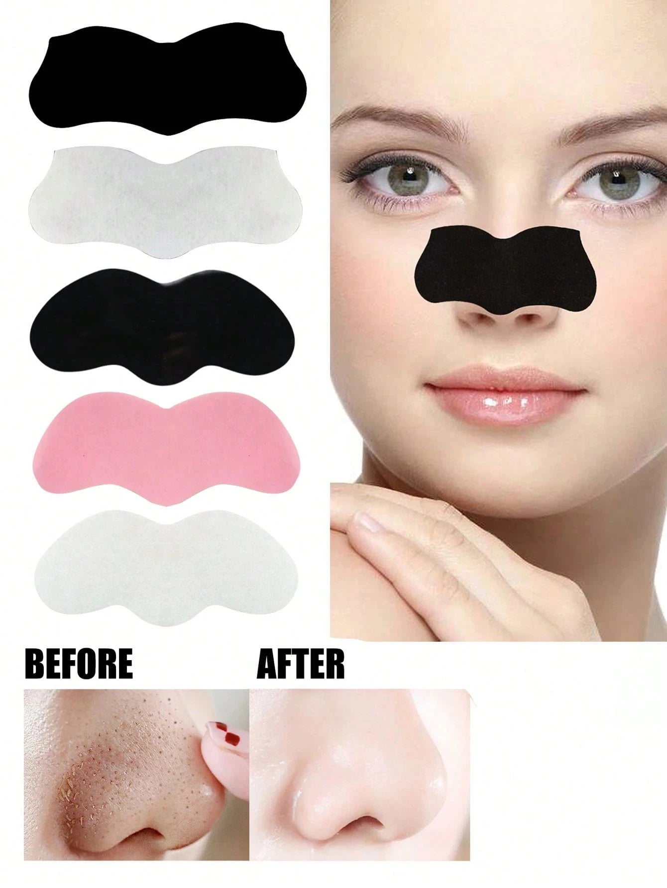 Blackhead Nose Strips – Deep Pore Cleansing & Oil-Absorbing Nose Mask Stickers