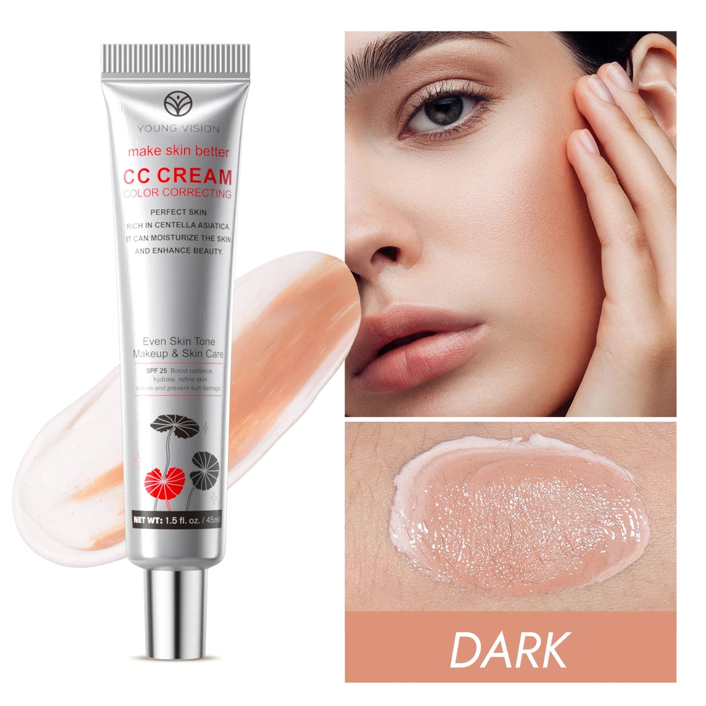 YOUNG VISION Centella Asiatica CC Cream – Brightening, Concealing & Skin Repairing (45ml)