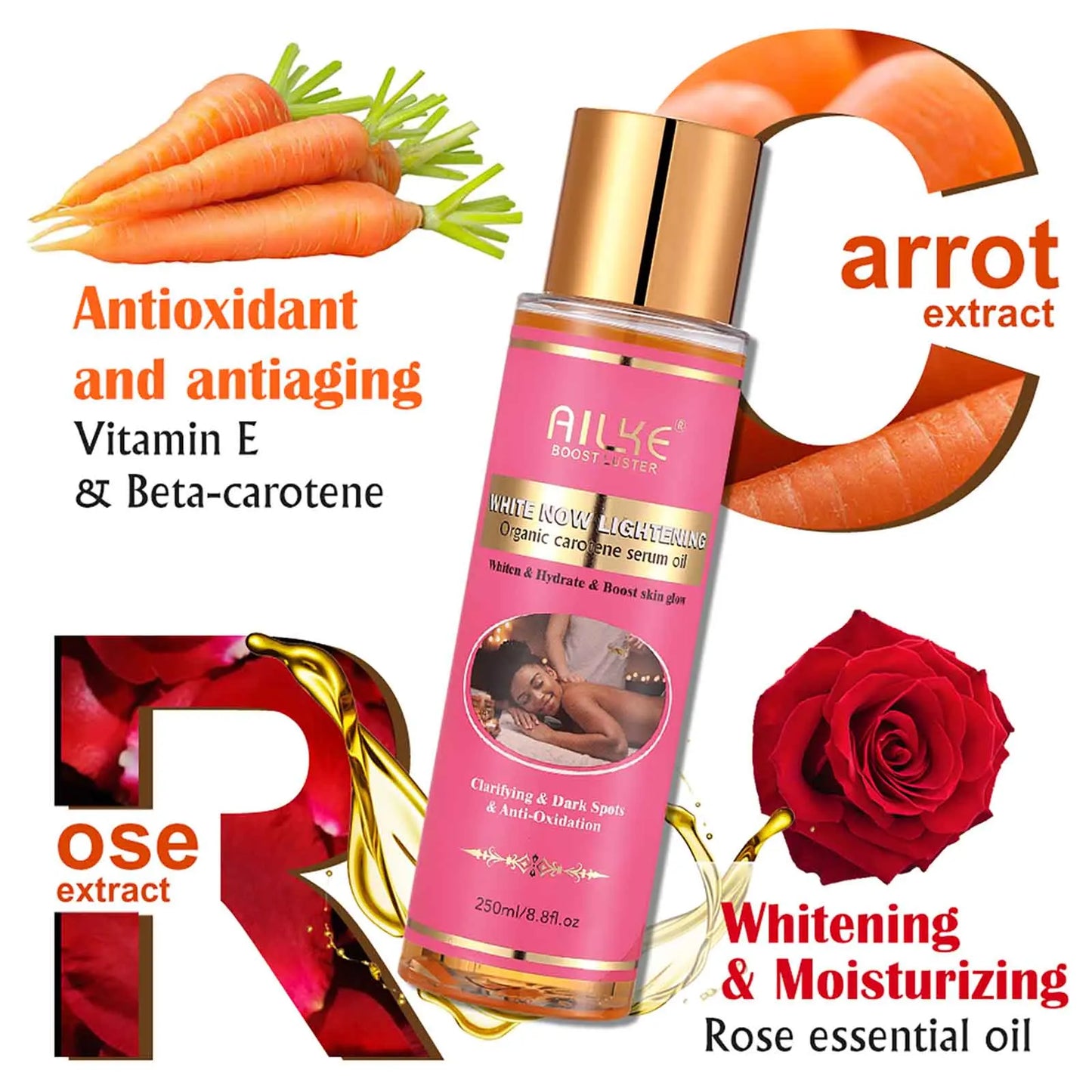 AILKE Natural Skin Brightening & Whitening Collection – Dark Spot Removal, Acne & Glow | Organic Vegan