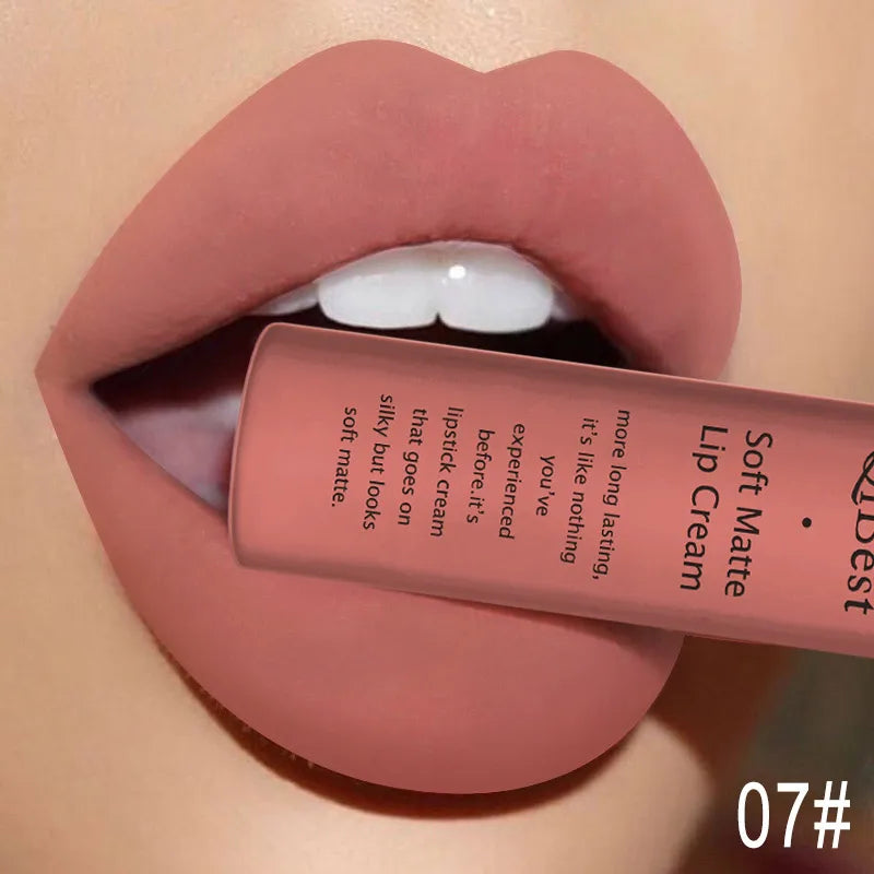 Velvet Matte Nude Lip Gloss - Waterproof Long-Lasting Lipstick