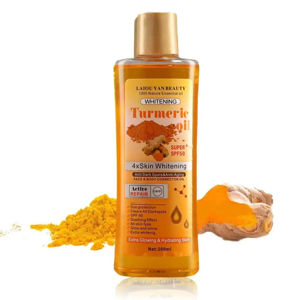 Turmeric Essential Oil – Brightening & Moisturizing Face, Body & Massage Oil (200ml)