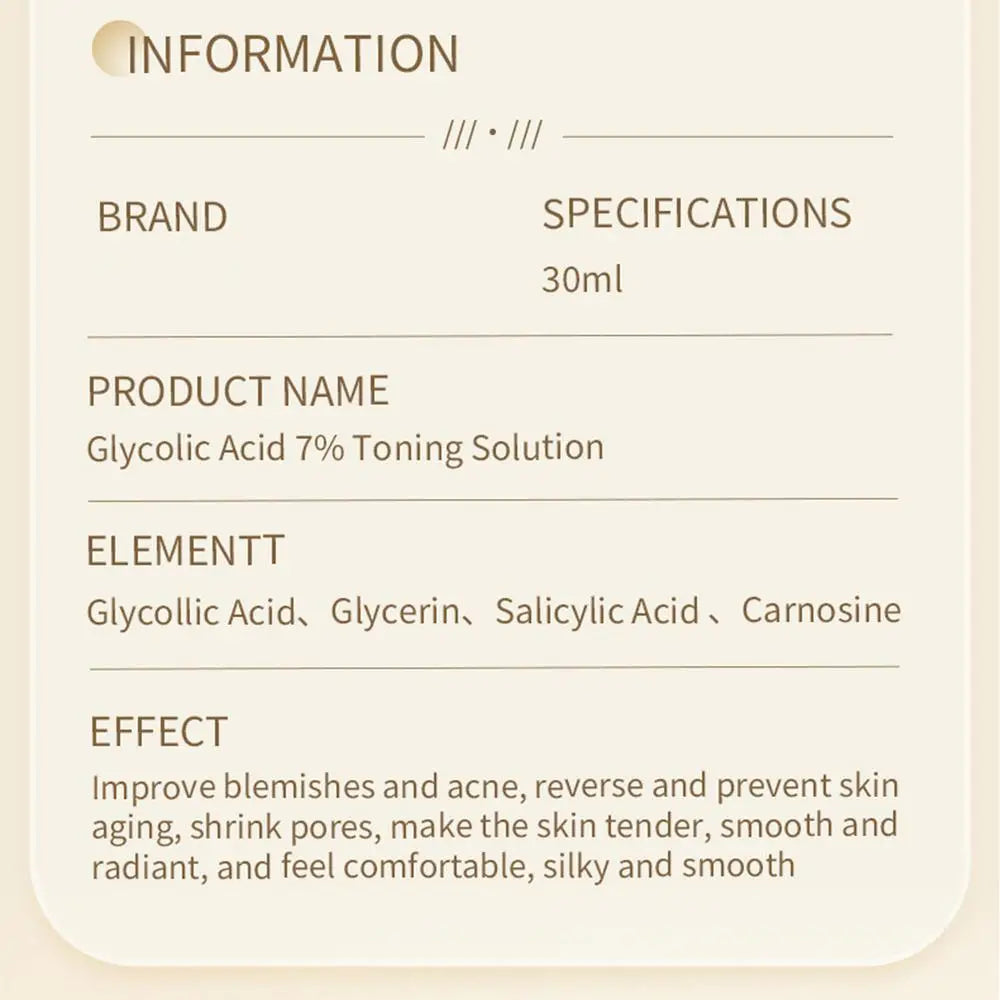 Disaar Glycolic Acid 7% Exfoliating Toner – Moisturizing Face Serum for Smooth, Bright Skin (240ml)