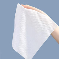 XL Plant Fiber Disposable Face Towels – Soft & Thick Dry Wipes for Makeup Removal & Face Washing, 50 Count (10x12 in / 25x30cm)
