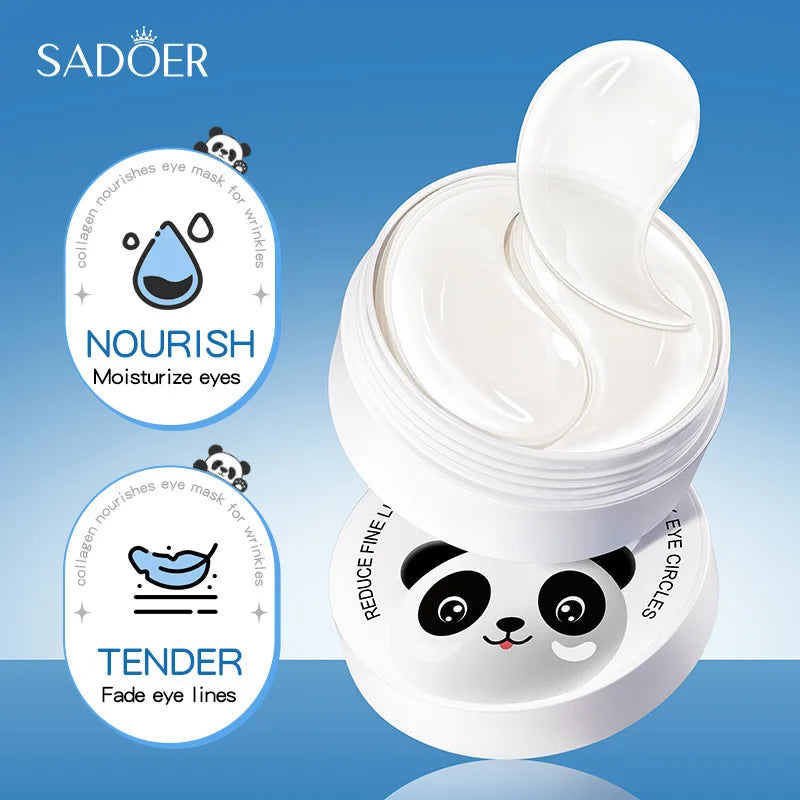 SADOER Crystal Collagen Eye Mask Patches – 60 Pieces, Dark Circles & Firming