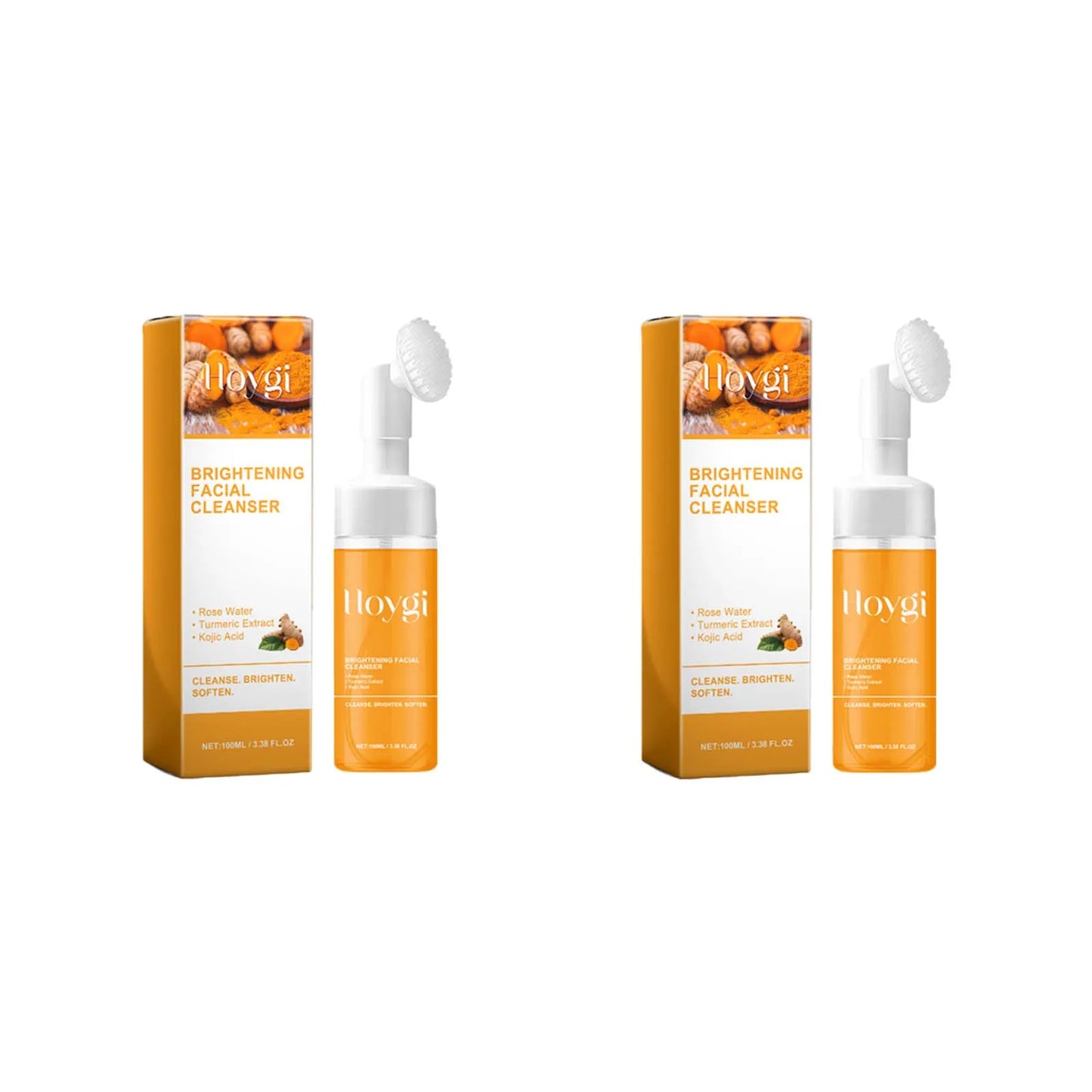 Turmeric & Kojic Acid Foaming Facial Cleanser – Blackhead Remover, Oil Control & Brightening (100ml)