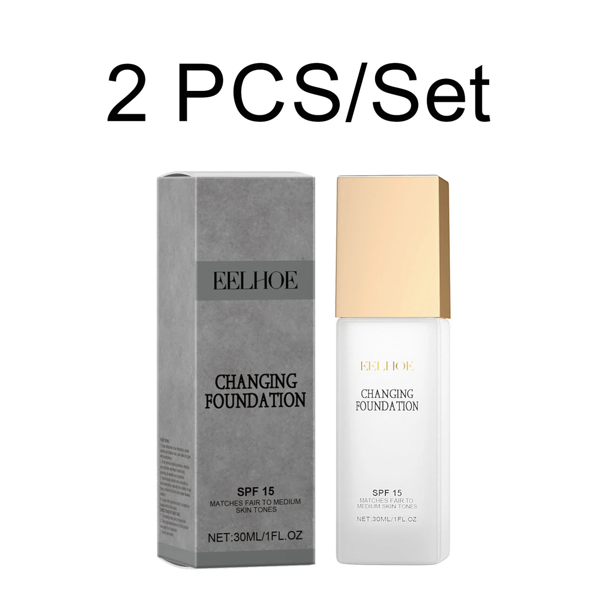 Changing Foundation SPF 15 Full Coverage Waterproof Concealer For Mature Skin