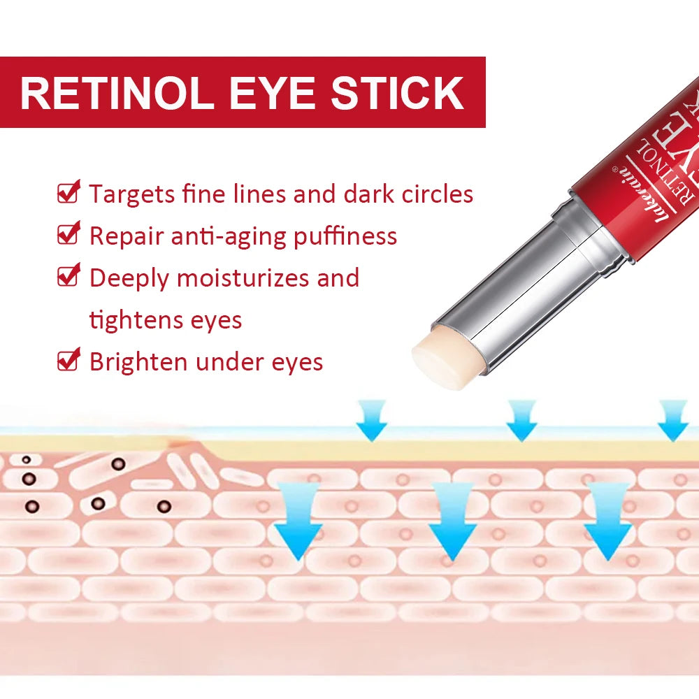 Retinol Eye Cream Stick – Anti-Aging Dark Circle & Firming Eye Balm for Puffiness, Fine Lines & Brightening (3g)