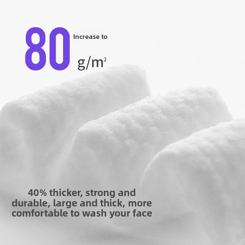 XL Plant Fiber Disposable Face Towels – Soft & Thick Dry Wipes for Makeup Removal & Face Washing, 50 Count (10x12 in / 25x30cm)
