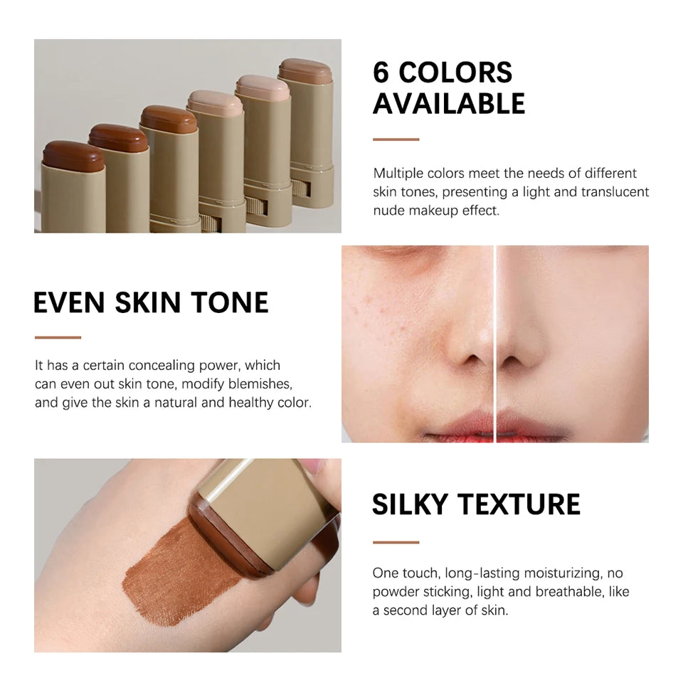 Skin Tint Foundation Stick Concealer Serum High Coverage Travel Bronze Sunblock