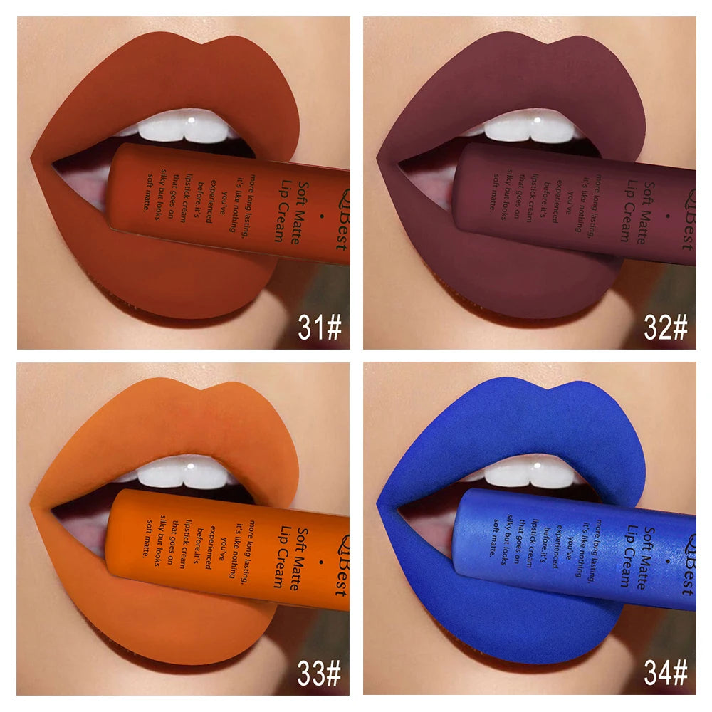 Velvet Matte Nude Lip Gloss - Waterproof Long-Lasting Lipstick