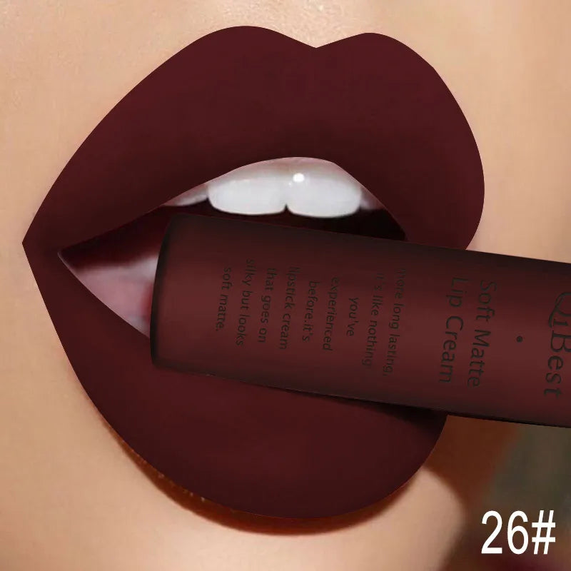 Velvet Matte Nude Lip Gloss - Waterproof Long-Lasting Lipstick