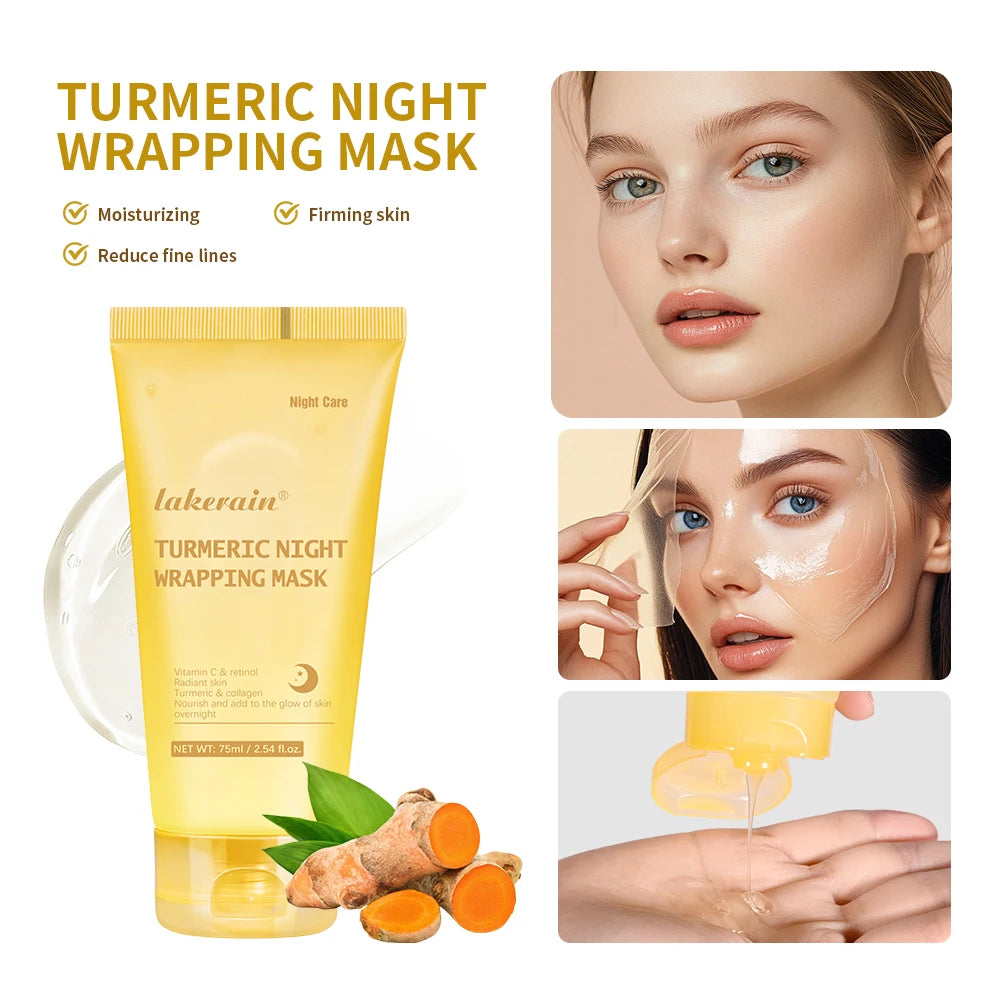 Collagen Night Wrapping Peel-Off Face Mask – Anti-Aging, Firming & Deep Hydration Overnight Skin Treatment for All Skin Types (75ml)