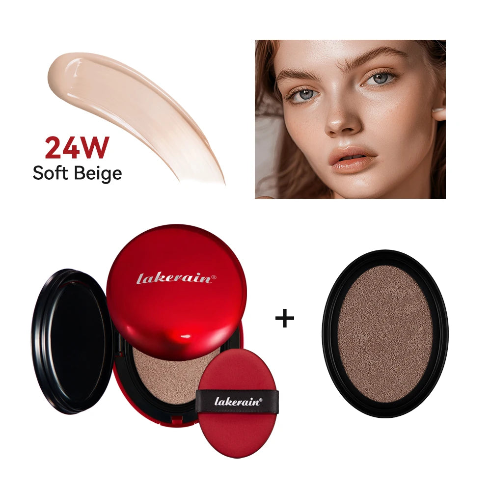 CC Cushion Foundation with Refill – 72-Hour Wear, Waterproof & Buildable Coverage (18g)