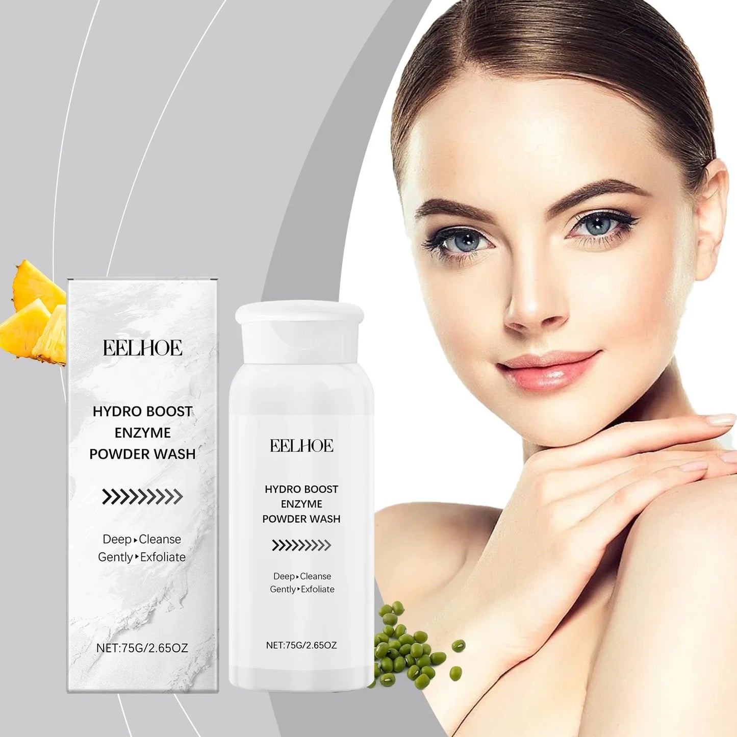 Enzyme Face Powder Wash Skin Oil Control Clean Facial Pores Remove Blackheads Pimples Refreshed Enzyme Face Cleanses Flour