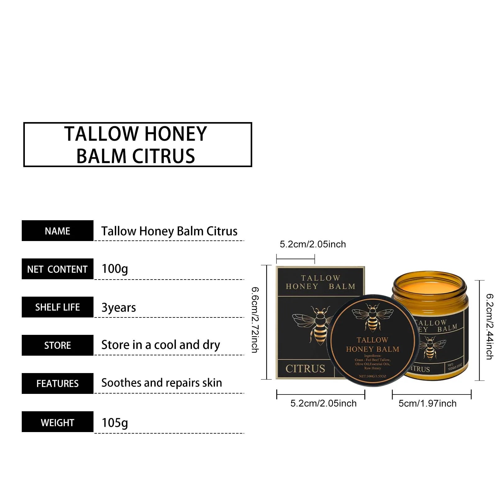 Tallow & Honey Glow Moisturizing Cream