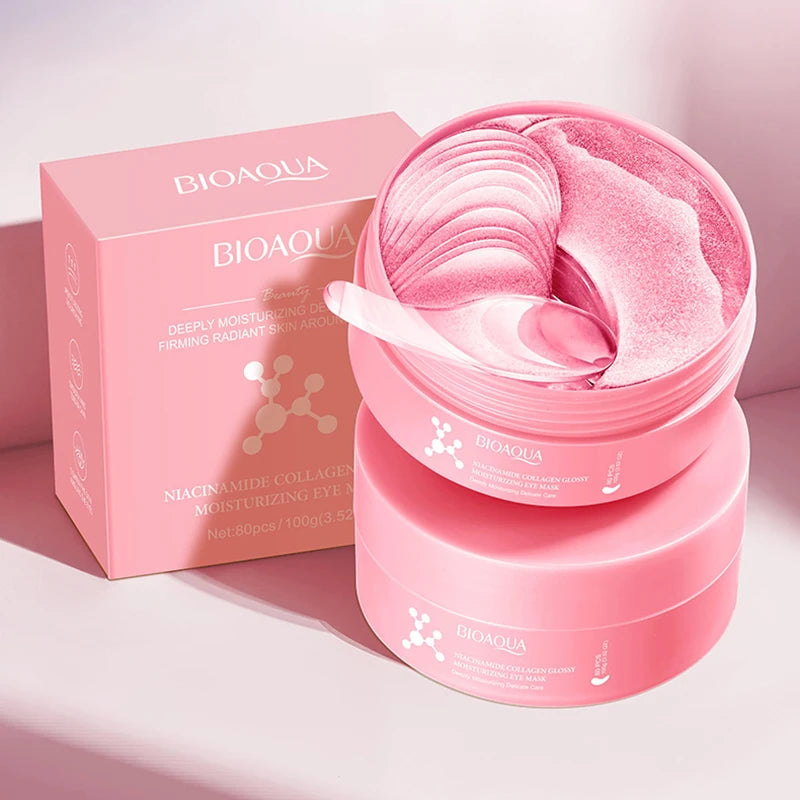 BIOAQUA Crystal Collagen Eye Mask Patches – 80 Pieces, Dark Circles & Anti-Aging