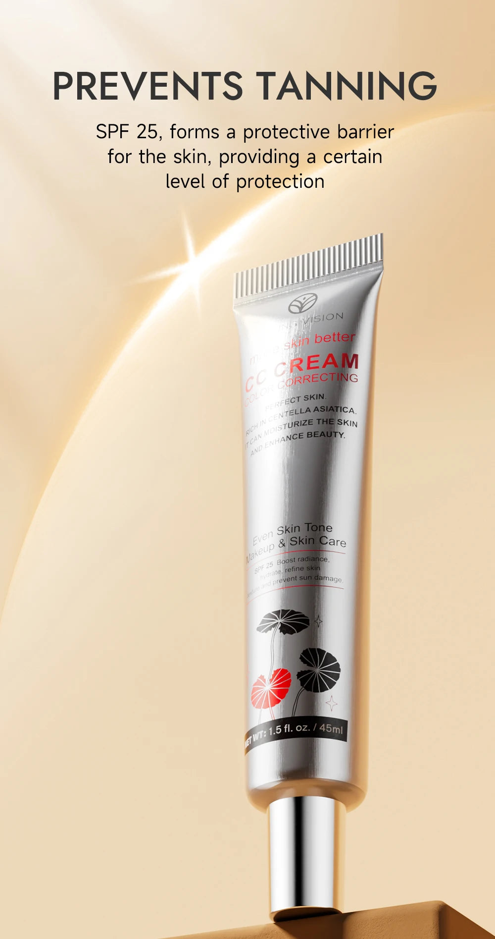 YOUNG VISION Centella Asiatica CC Cream – Brightening, Concealing & Skin Repairing (45ml)