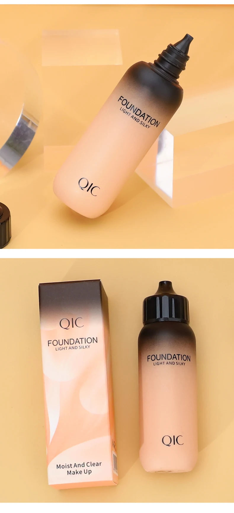 Matte Foundation Cream Concealer Full Coverage Primer Makeup for Dark Circles