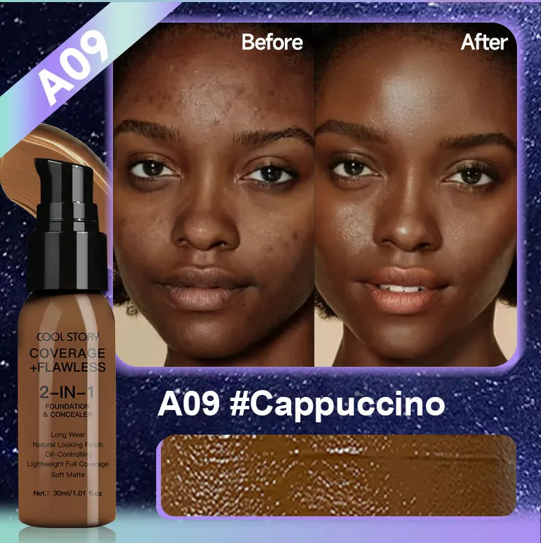 Air Cushion CC Cream Foundation | Oil Control, Matte, Full Coverage, Waterproof | 10 Shades