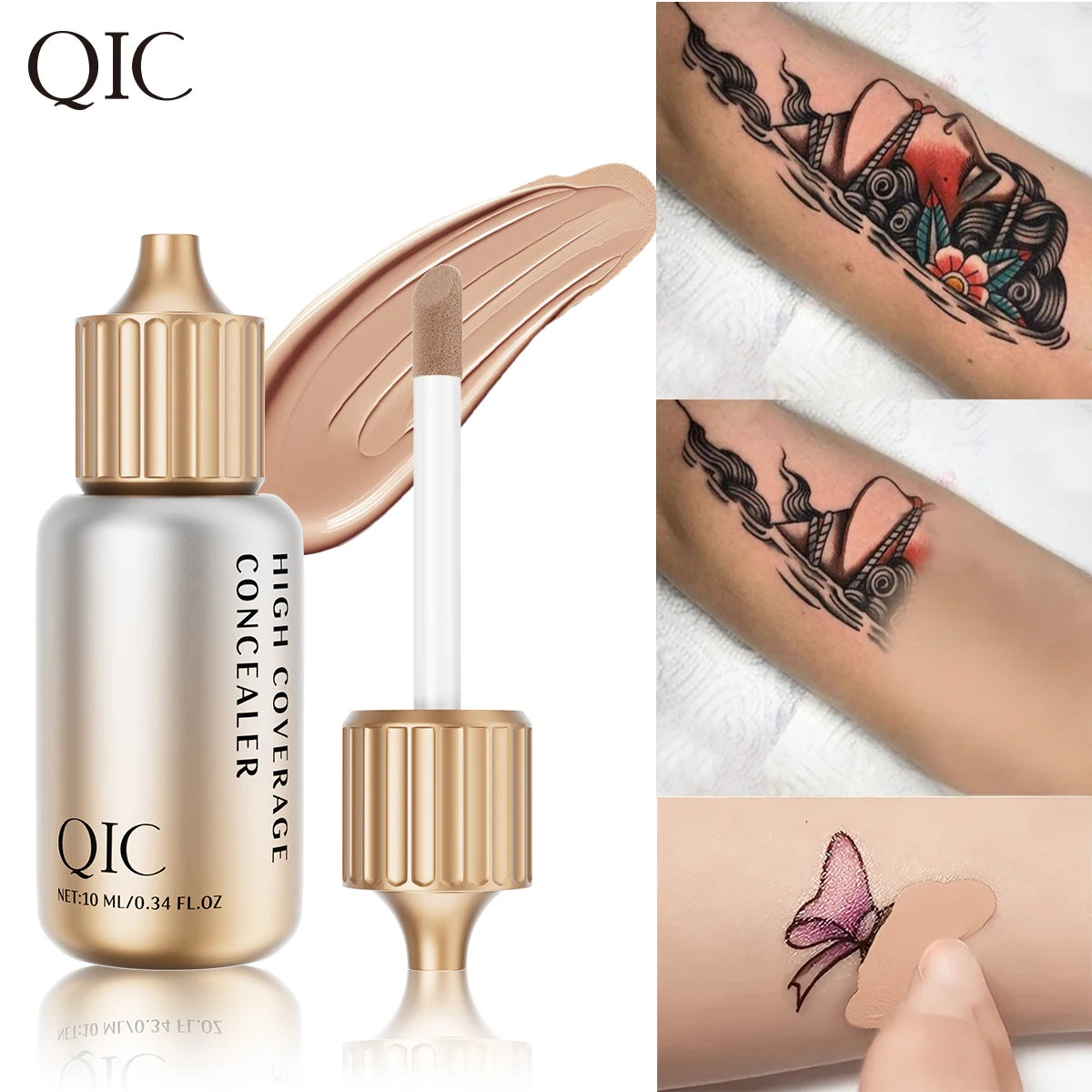 QIC Liquid Concealer | Matte, High Coverage, Waterproof & Oil Control | All Skin Types