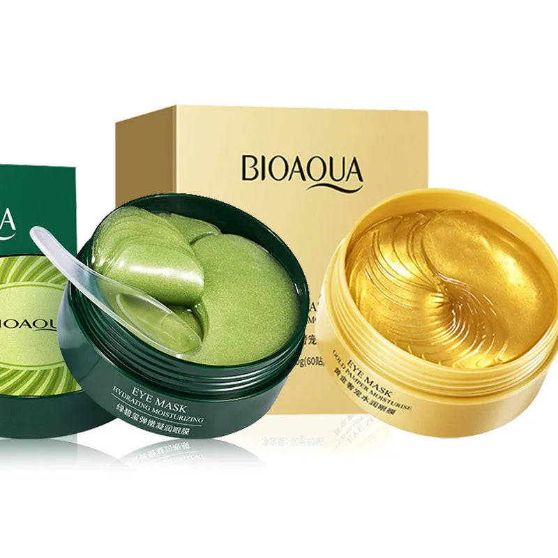 BIOAQUA Collagen Eye Gel Masks – 60 Patches for Dark Circles, Puffiness & Firming