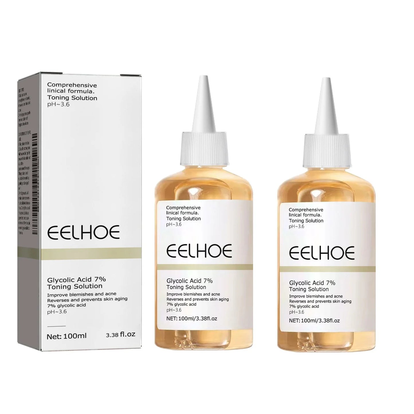 EELHOE Glycolic Acid 7% Toner – Exfoliating & Pore-Minimizing Face Toner for Clear, Glowing Skin (100ml)
