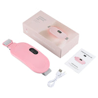 Menstrual Heating Pad & Abdominal Massager Belt – Wireless Cramp Relief with 4 Heat Levels