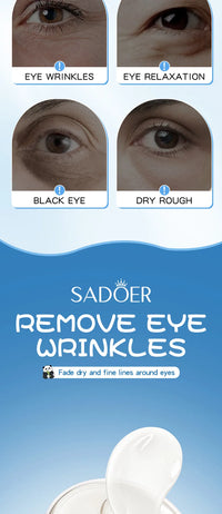 SADOER Crystal Collagen Eye Mask Patches – 60 Pieces, Dark Circles & Firming