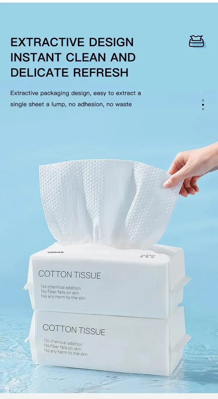 Non-Woven Disposable Spa & Salon Face Towels – Soft Facial Cleansing Wipes for Home & Beauty Salon Use (20x15cm)
