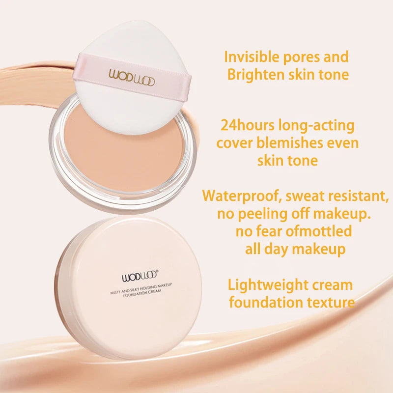Mousse Cushion Foundation – Korean Matte Finish, Waterproof & High Coverage (15g)